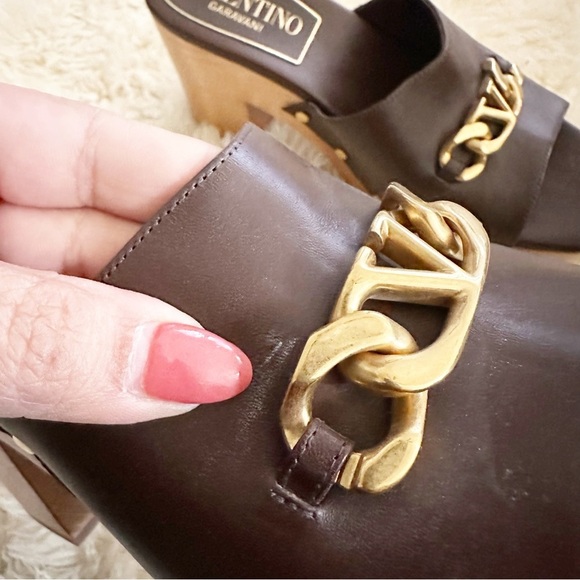 New Valentino Vlogo Chain Clog Shoes Size 40/9 - Picture 8 of 14